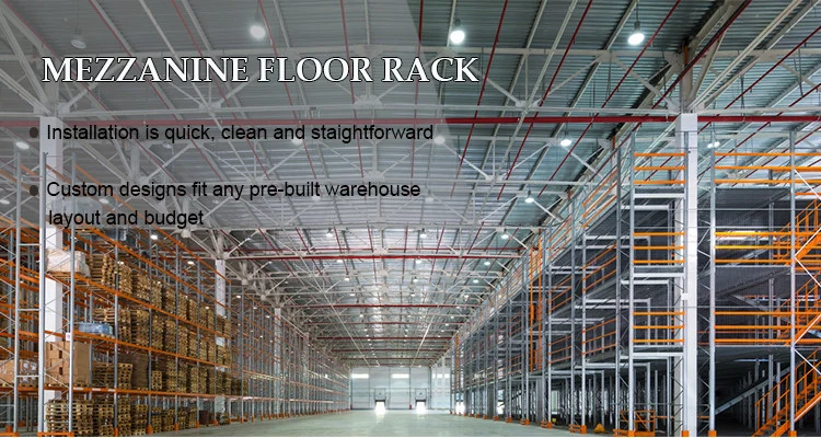 Steel Multi-Tiers Mezzanine Rack / Shelving for Factory / Warehouse Storage