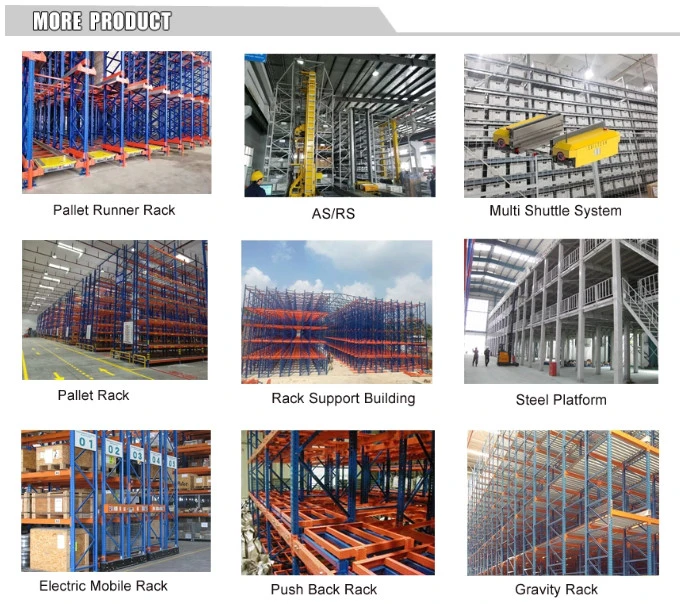 Industrial Use Push Back Racking Heavy Loading Gravity Systems Rack