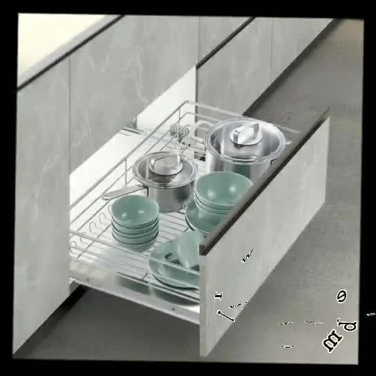 Accessori per riporre la cucina Armadio con cassetto estraibile Scaffale per armadio da cucina in ferro cromato